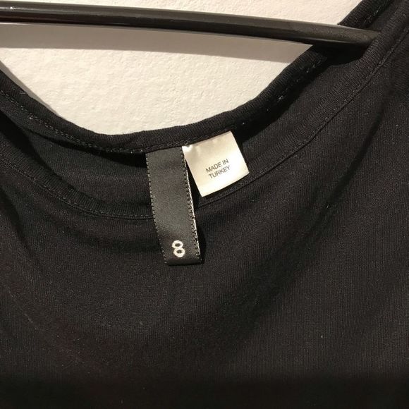 Divided by H&M Black 3/4 Sleeves Top Size 8 - Picture 4 of 4